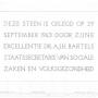eerste steen